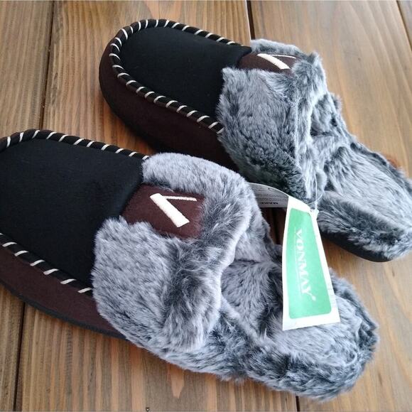 🎄2/$10🎄[H157] VONMAY Comfy Fuzzy House Memory Slipper Foam Slip - Picture 11 of 12